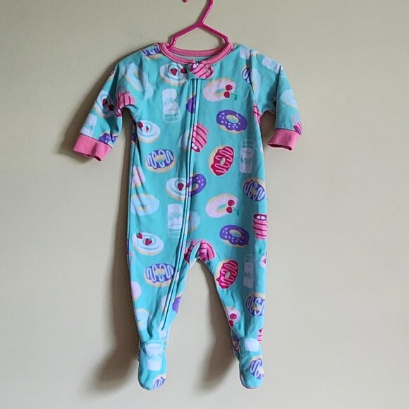 Carter's Other - Carter's Toddler Fleece Footed Pajamas, Mint Green With Donuts Size 6 Months